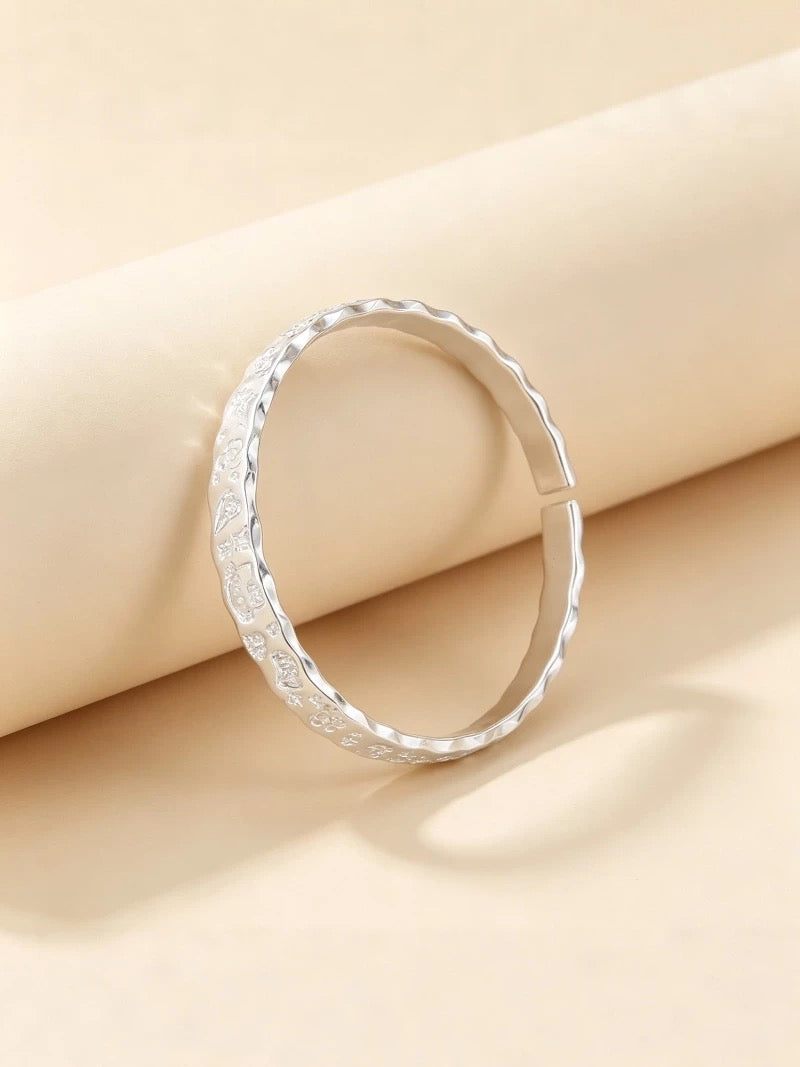 Cat Paw 925 Silver Open Bracelet
