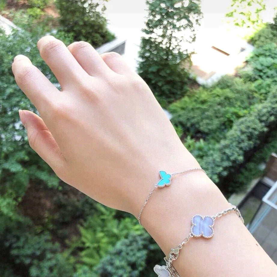 [Ornora Jewelry]BUTTERFLY TURQUOISE BUTTERFLY BRACELET SILVER
