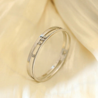 [Ornora Jewelry]Move Romane Diamond Bangle Bracelet
