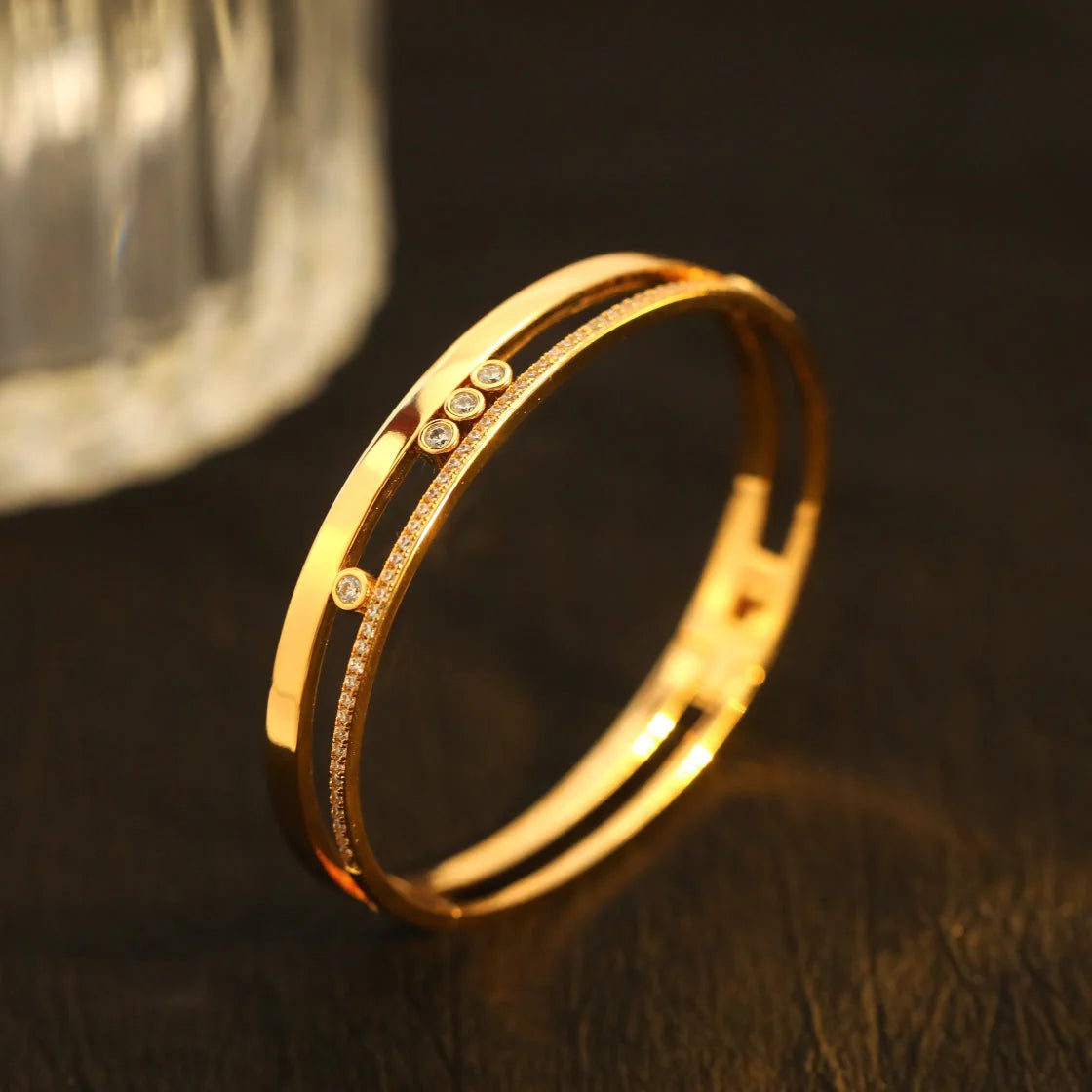 [Ornora Jewelry]Move Romane Diamond Bangle Bracelet