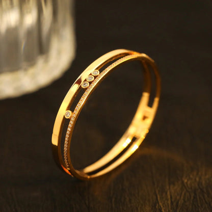 [Ornora Jewelry]Move Romane Diamond Bangle Bracelet
