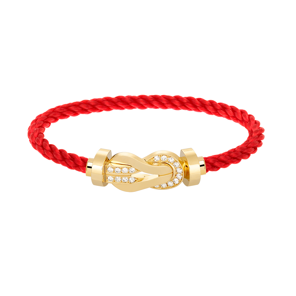 [Ornora Jewelry]CHANCE LARGE 8 FIGURE BUCKLE HALF DIAMOND BRACELET GOLD