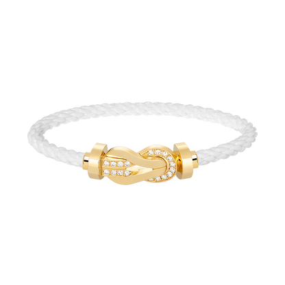 [Ornora Jewelry]CHANCE LARGE 8 FIGURE BUCKLE HALF DIAMOND BRACELET GOLD