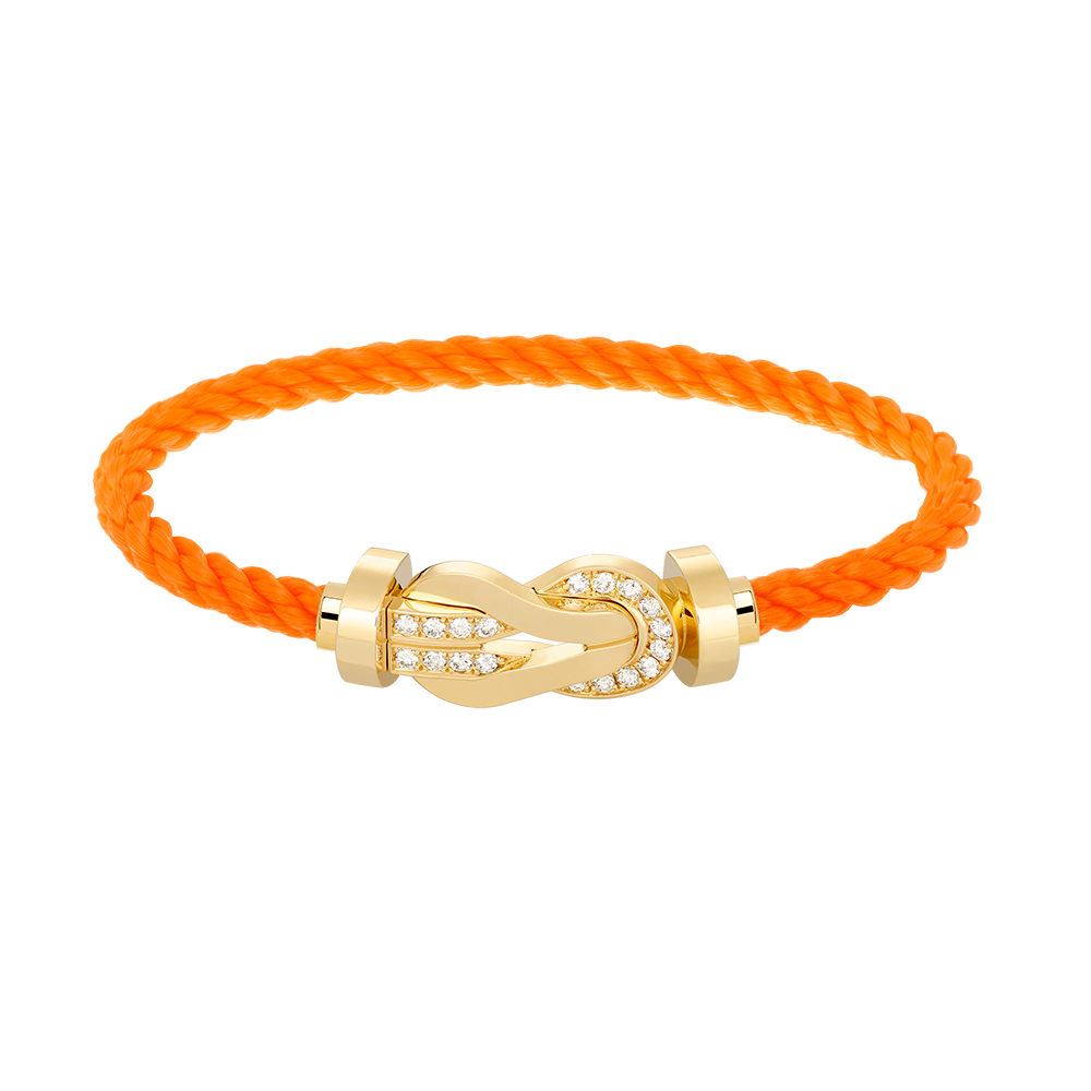 [Ornora Jewelry]CHANCE LARGE 8 FIGURE BUCKLE HALF DIAMOND BRACELET GOLD