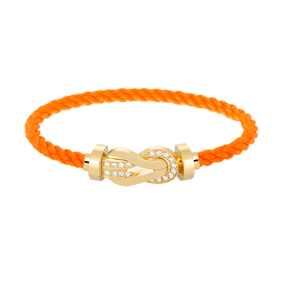 [Ornora Jewelry]CHANCE LARGE 8 FIGURE BUCKLE HALF DIAMOND BRACELET GOLD