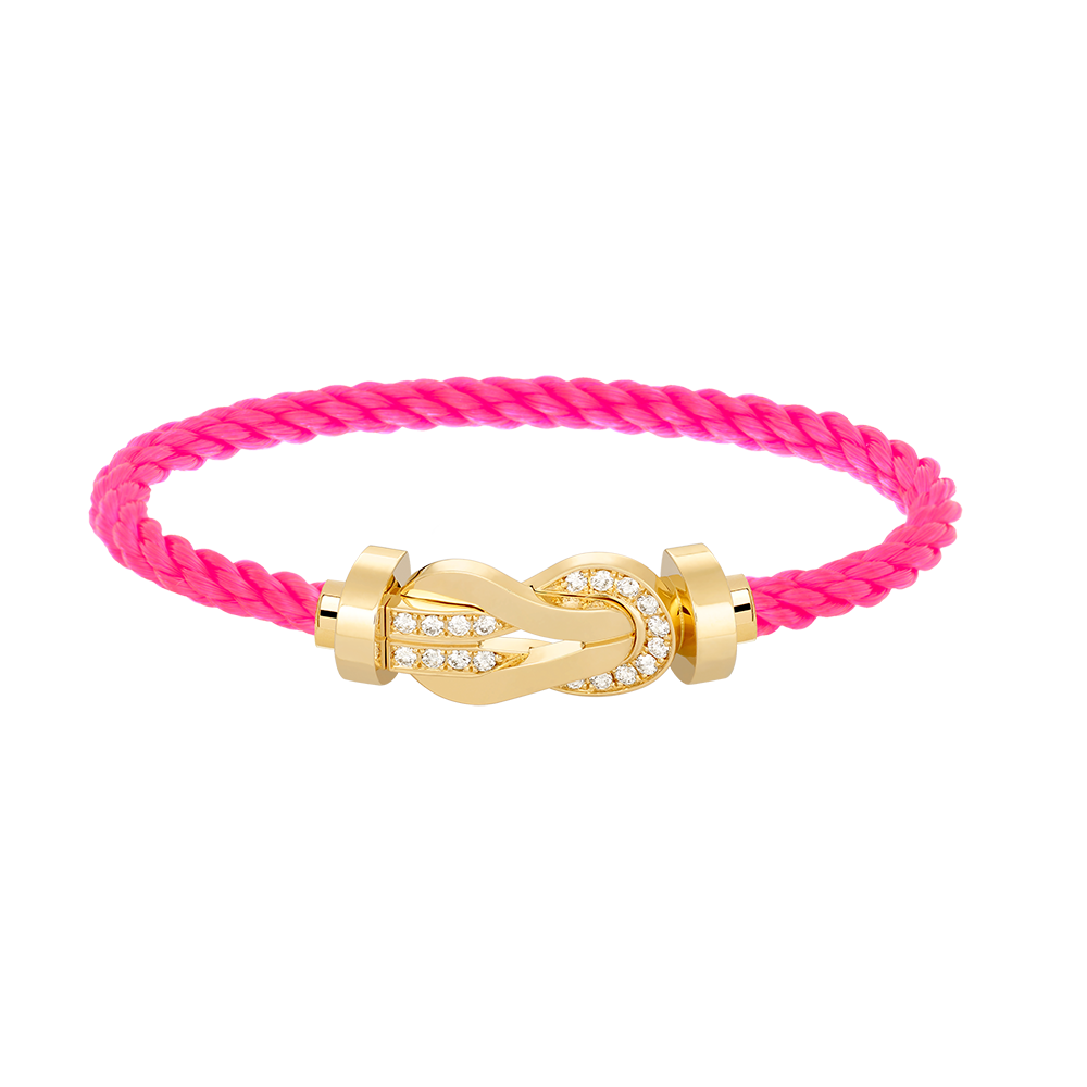 [Ornora Jewelry]CHANCE LARGE 8 FIGURE BUCKLE HALF DIAMOND BRACELET GOLD