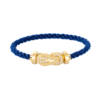 [Ornora Jewelry]CHANCE LARGE 8 FIGURE BUCKLE HALF DIAMOND BRACELET GOLD