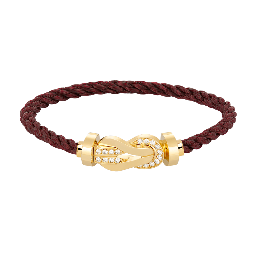 [Ornora Jewelry]CHANCE LARGE 8 FIGURE BUCKLE HALF DIAMOND BRACELET GOLD
