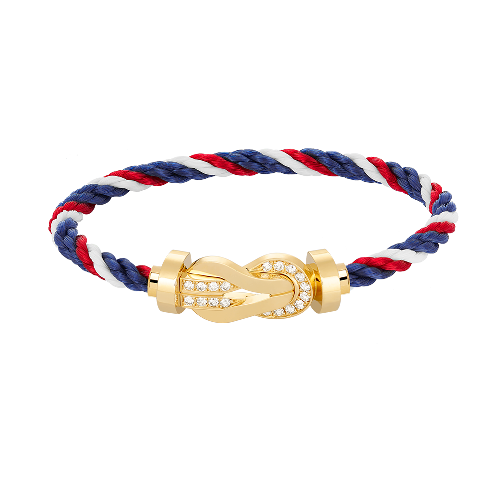 [Ornora Jewelry]CHANCE LARGE 8 FIGURE BUCKLE HALF DIAMOND BRACELET GOLD