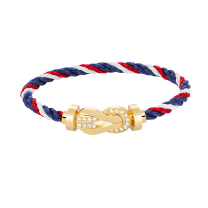 [Ornora Jewelry]CHANCE LARGE 8 FIGURE BUCKLE HALF DIAMOND BRACELET GOLD