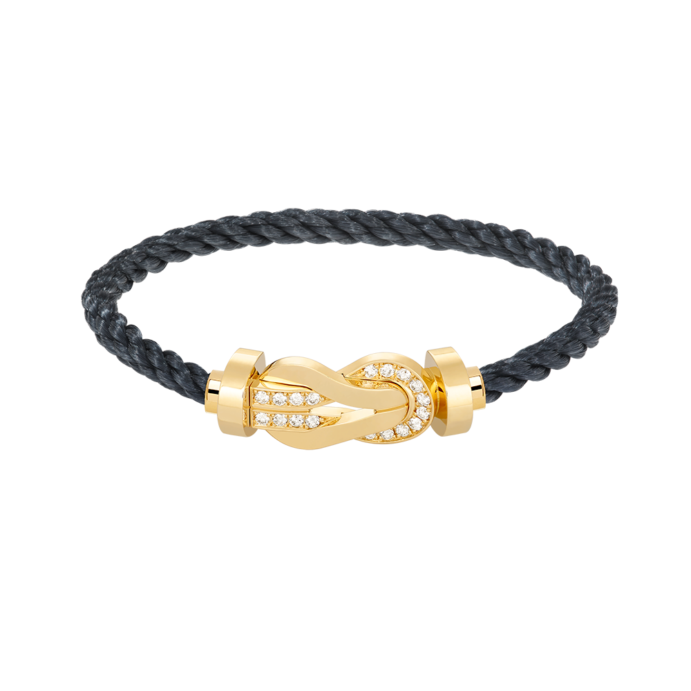 [Ornora Jewelry]CHANCE LARGE 8 FIGURE BUCKLE HALF DIAMOND BRACELET GOLD