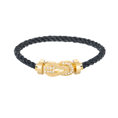 [Ornora Jewelry]CHANCE LARGE 8 FIGURE BUCKLE HALF DIAMOND BRACELET GOLD