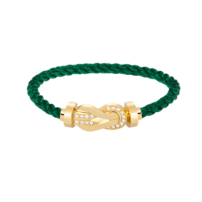[Ornora Jewelry]CHANCE LARGE 8 FIGURE BUCKLE HALF DIAMOND BRACELET GOLD