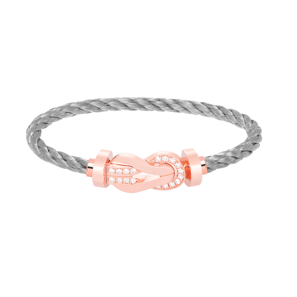 [Ornora Jewelry]CHANCE LARGE 8 FIGURE BUCKLE HALF DIAMOND BRACELET ROSE GOLD