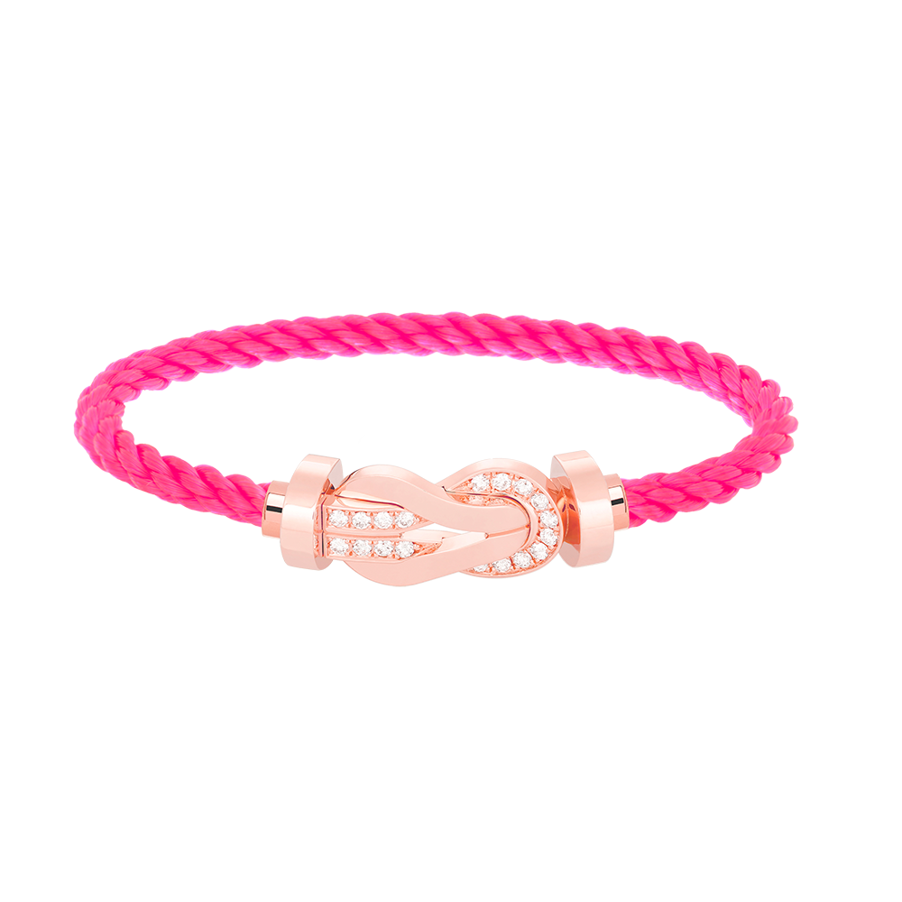 [Ornora Jewelry]CHANCE LARGE 8 FIGURE BUCKLE HALF DIAMOND BRACELET ROSE GOLD
