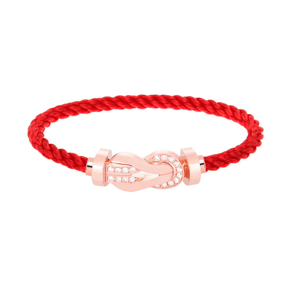 [Ornora Jewelry]CHANCE LARGE 8 FIGURE BUCKLE HALF DIAMOND BRACELET ROSE GOLD