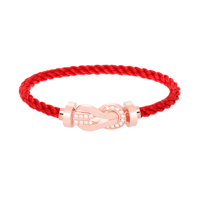 [Ornora Jewelry]CHANCE LARGE 8 FIGURE BUCKLE HALF DIAMOND BRACELET ROSE GOLD