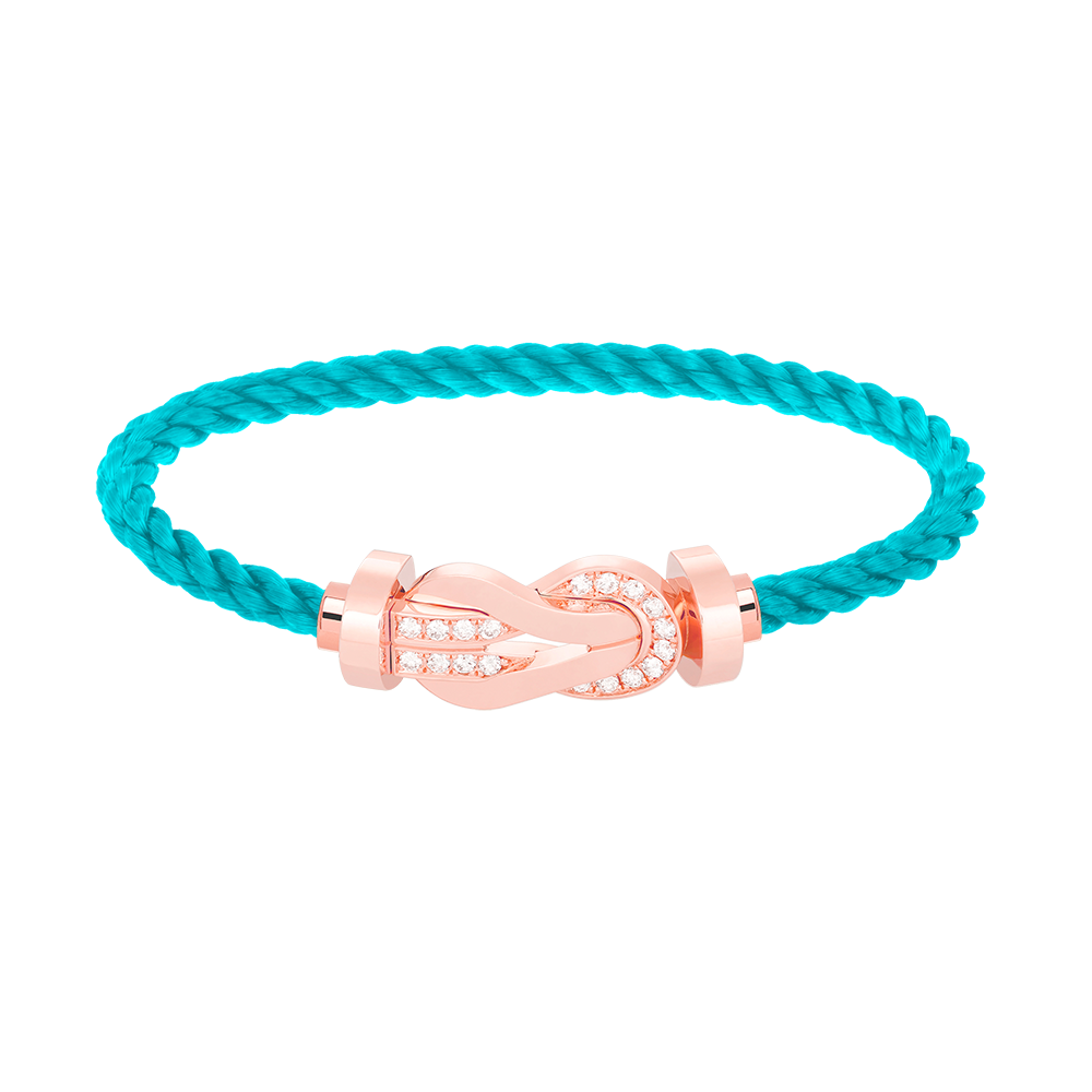 [Ornora Jewelry]CHANCE LARGE 8 FIGURE BUCKLE HALF DIAMOND BRACELET ROSE GOLD