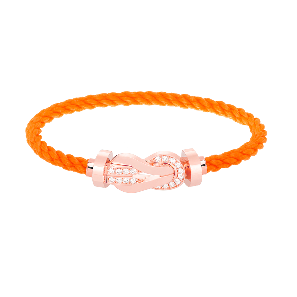 [Ornora Jewelry]CHANCE LARGE 8 FIGURE BUCKLE HALF DIAMOND BRACELET ROSE GOLD