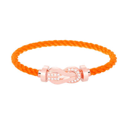 [Ornora Jewelry]CHANCE LARGE 8 FIGURE BUCKLE HALF DIAMOND BRACELET ROSE GOLD