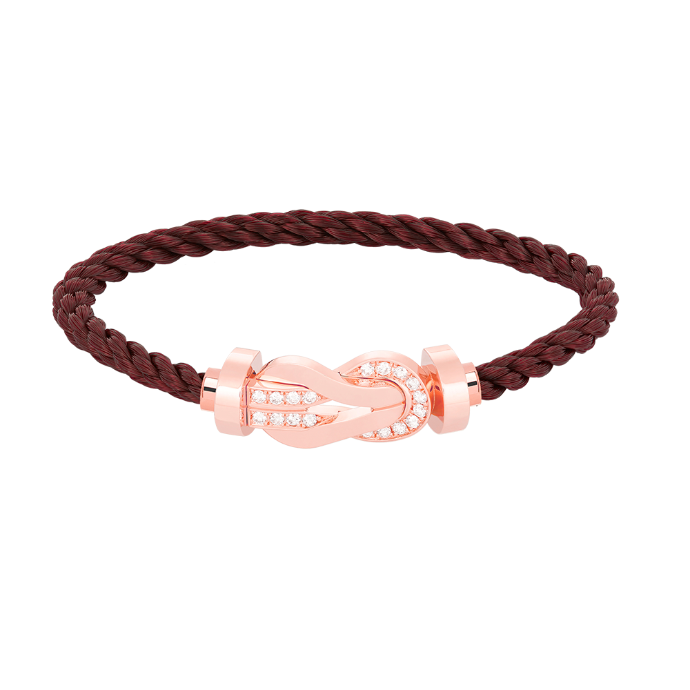 [Ornora Jewelry]CHANCE LARGE 8 FIGURE BUCKLE HALF DIAMOND BRACELET ROSE GOLD