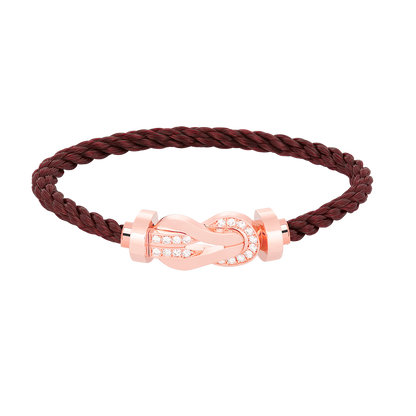 [Ornora Jewelry]CHANCE LARGE 8 FIGURE BUCKLE HALF DIAMOND BRACELET ROSE GOLD