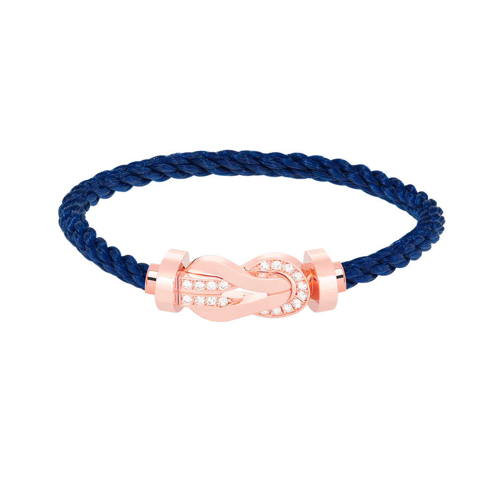 [Ornora Jewelry]CHANCE LARGE 8 FIGURE BUCKLE HALF DIAMOND BRACELET ROSE GOLD