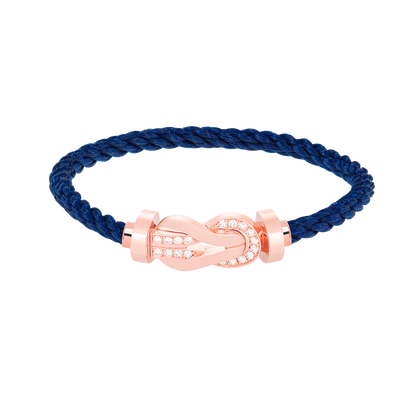 [Ornora Jewelry]CHANCE LARGE 8 FIGURE BUCKLE HALF DIAMOND BRACELET ROSE GOLD