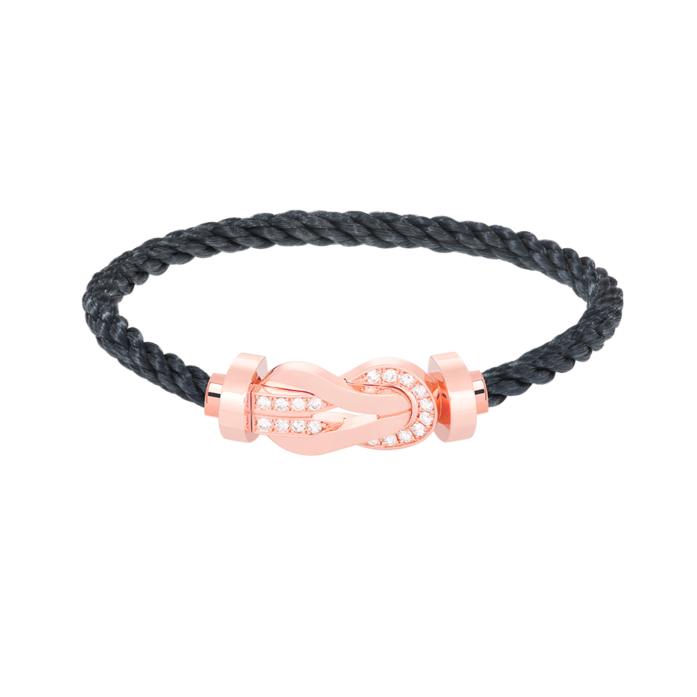 [Ornora Jewelry]CHANCE LARGE 8 FIGURE BUCKLE HALF DIAMOND BRACELET ROSE GOLD