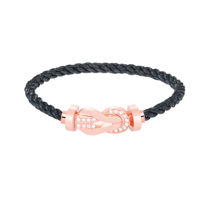 [Ornora Jewelry]CHANCE LARGE 8 FIGURE BUCKLE HALF DIAMOND BRACELET ROSE GOLD
