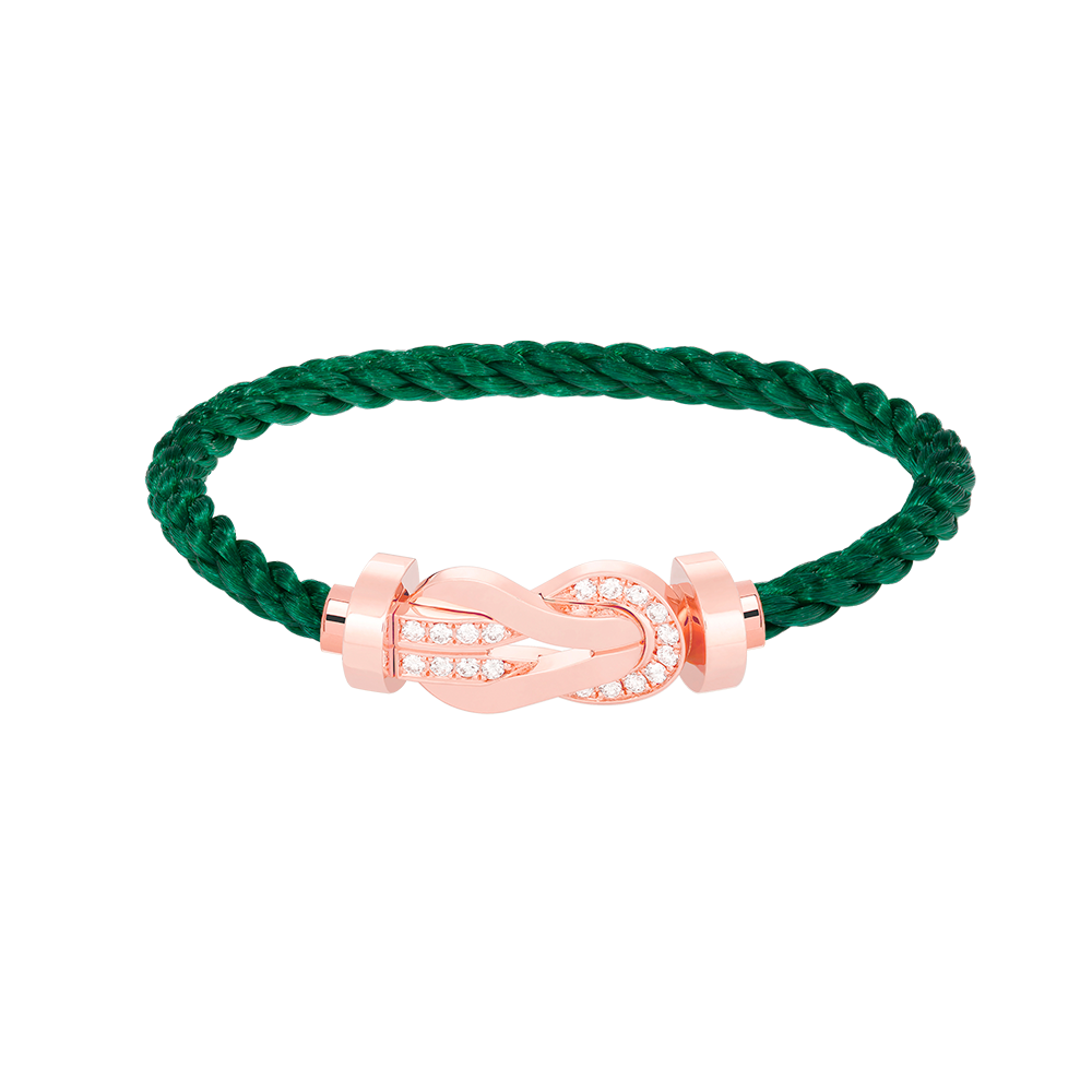 [Ornora Jewelry]CHANCE LARGE 8 FIGURE BUCKLE HALF DIAMOND BRACELET ROSE GOLD