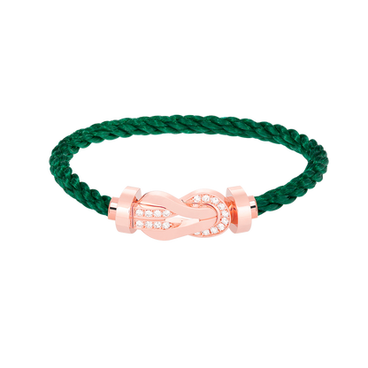 [Ornora Jewelry]CHANCE LARGE 8 FIGURE BUCKLE HALF DIAMOND BRACELET ROSE GOLD