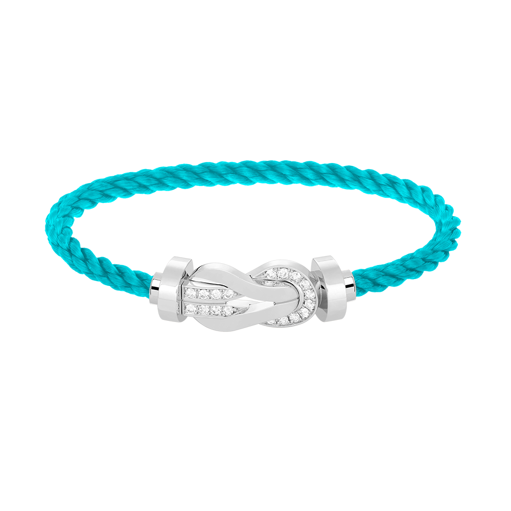 [Ornora Jewelry]CHANCE LARGE 8 FIGURE BUCKLE HALF DIAMOND BRACELET SILVER