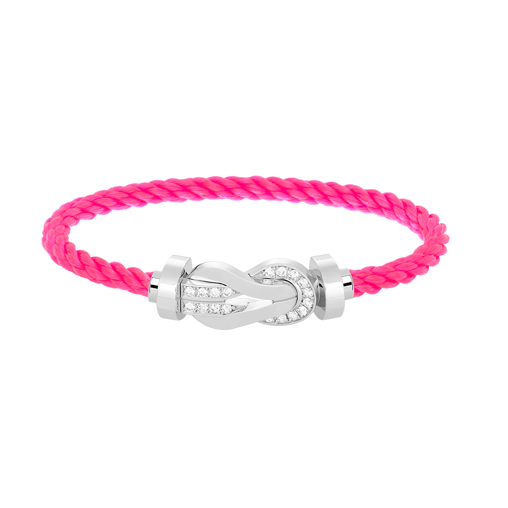 [Ornora Jewelry]CHANCE LARGE 8 FIGURE BUCKLE HALF DIAMOND BRACELET SILVER