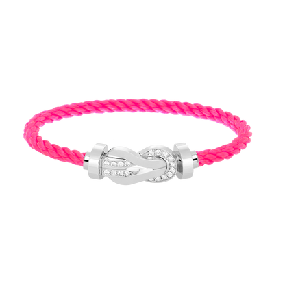 [Ornora Jewelry]CHANCE LARGE 8 FIGURE BUCKLE HALF DIAMOND BRACELET SILVER