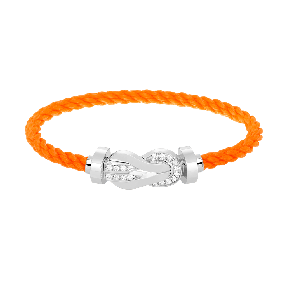 [Ornora Jewelry]CHANCE LARGE 8 FIGURE BUCKLE HALF DIAMOND BRACELET SILVER