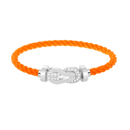 [Ornora Jewelry]CHANCE LARGE 8 FIGURE BUCKLE HALF DIAMOND BRACELET SILVER