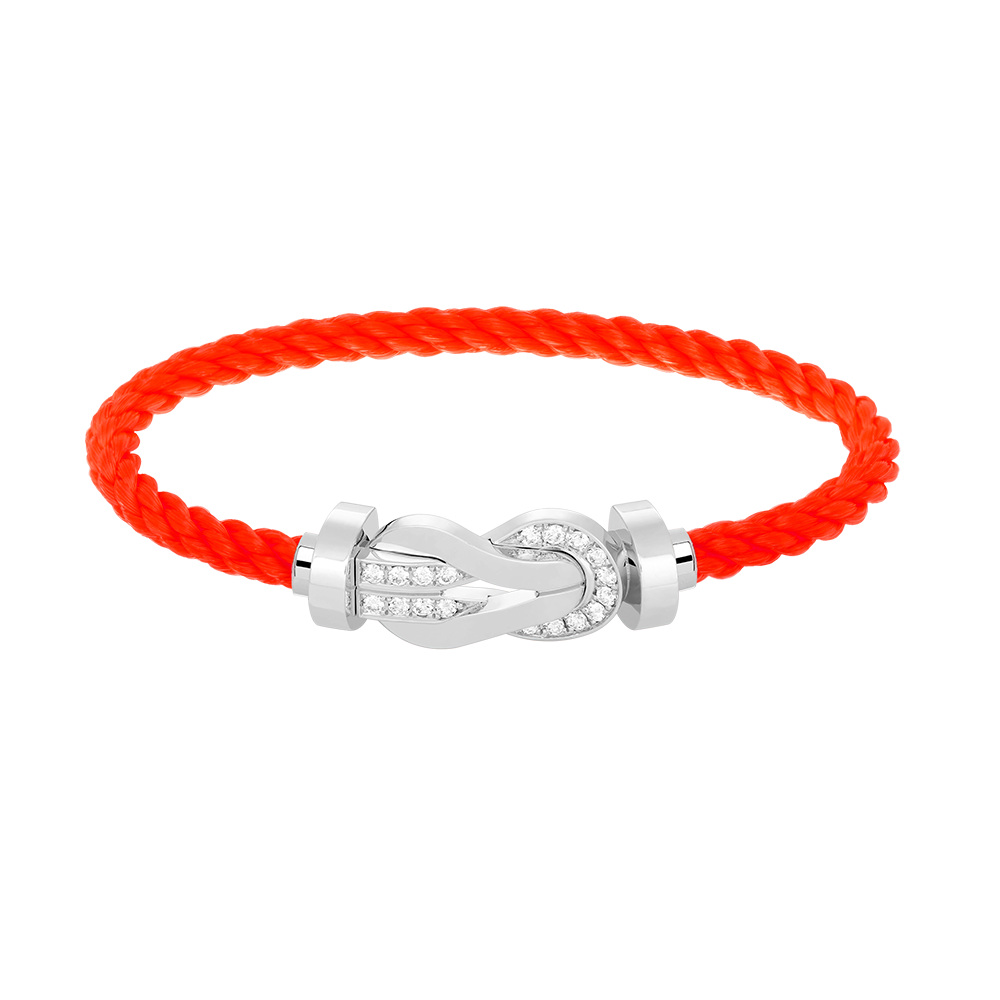 [Ornora Jewelry]CHANCE LARGE 8 FIGURE BUCKLE HALF DIAMOND BRACELET SILVER