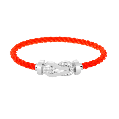 [Ornora Jewelry]CHANCE LARGE 8 FIGURE BUCKLE HALF DIAMOND BRACELET SILVER
