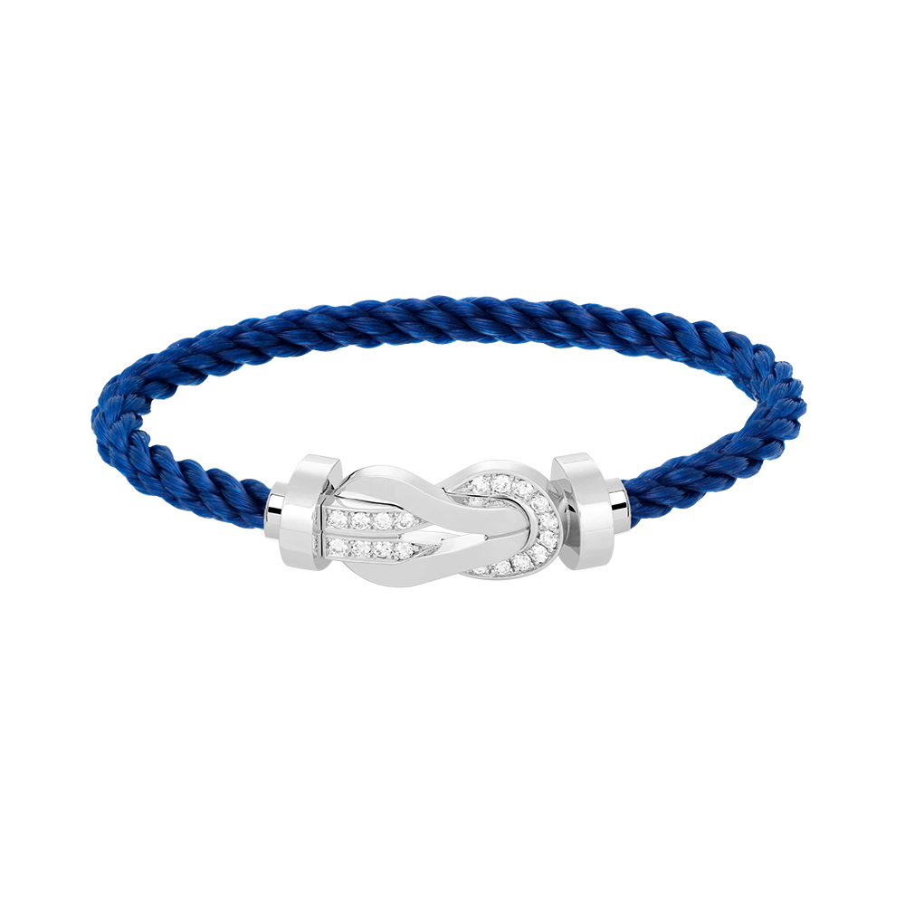 [Ornora Jewelry]CHANCE LARGE 8 FIGURE BUCKLE HALF DIAMOND BRACELET SILVER