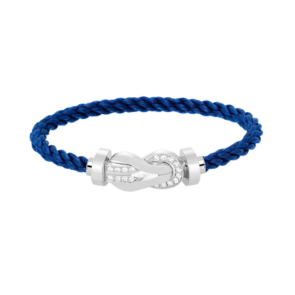 [Ornora Jewelry]CHANCE LARGE 8 FIGURE BUCKLE HALF DIAMOND BRACELET SILVER