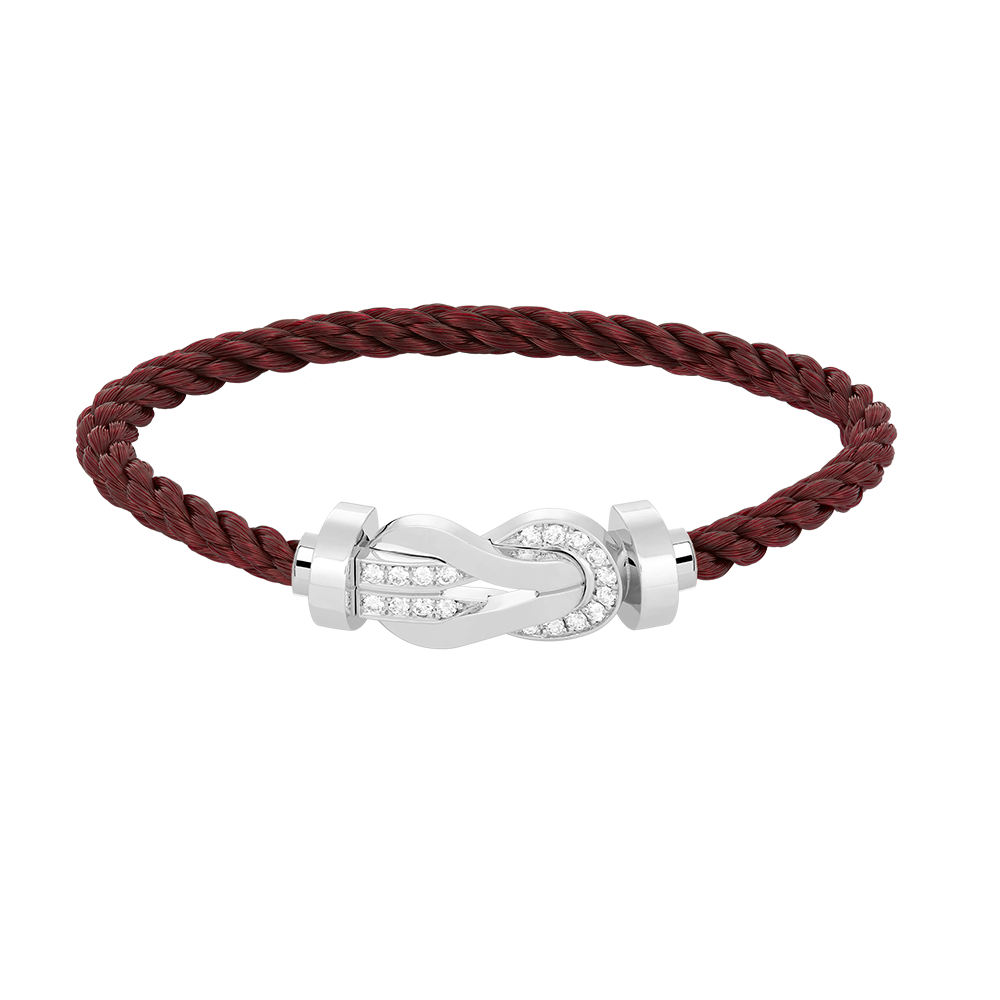 [Ornora Jewelry]CHANCE LARGE 8 FIGURE BUCKLE HALF DIAMOND BRACELET SILVER