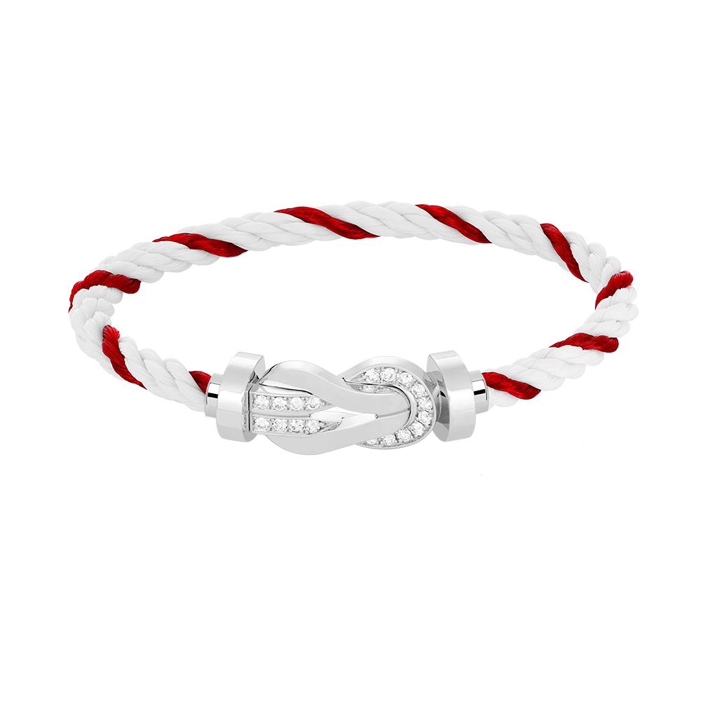 [Ornora Jewelry]CHANCE LARGE 8 FIGURE BUCKLE HALF DIAMOND BRACELET SILVER