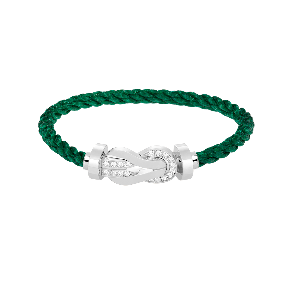 [Ornora Jewelry]CHANCE LARGE 8 FIGURE BUCKLE HALF DIAMOND BRACELET SILVER