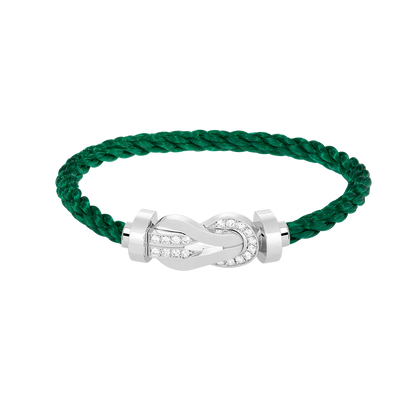 [Ornora Jewelry]CHANCE LARGE 8 FIGURE BUCKLE HALF DIAMOND BRACELET SILVER