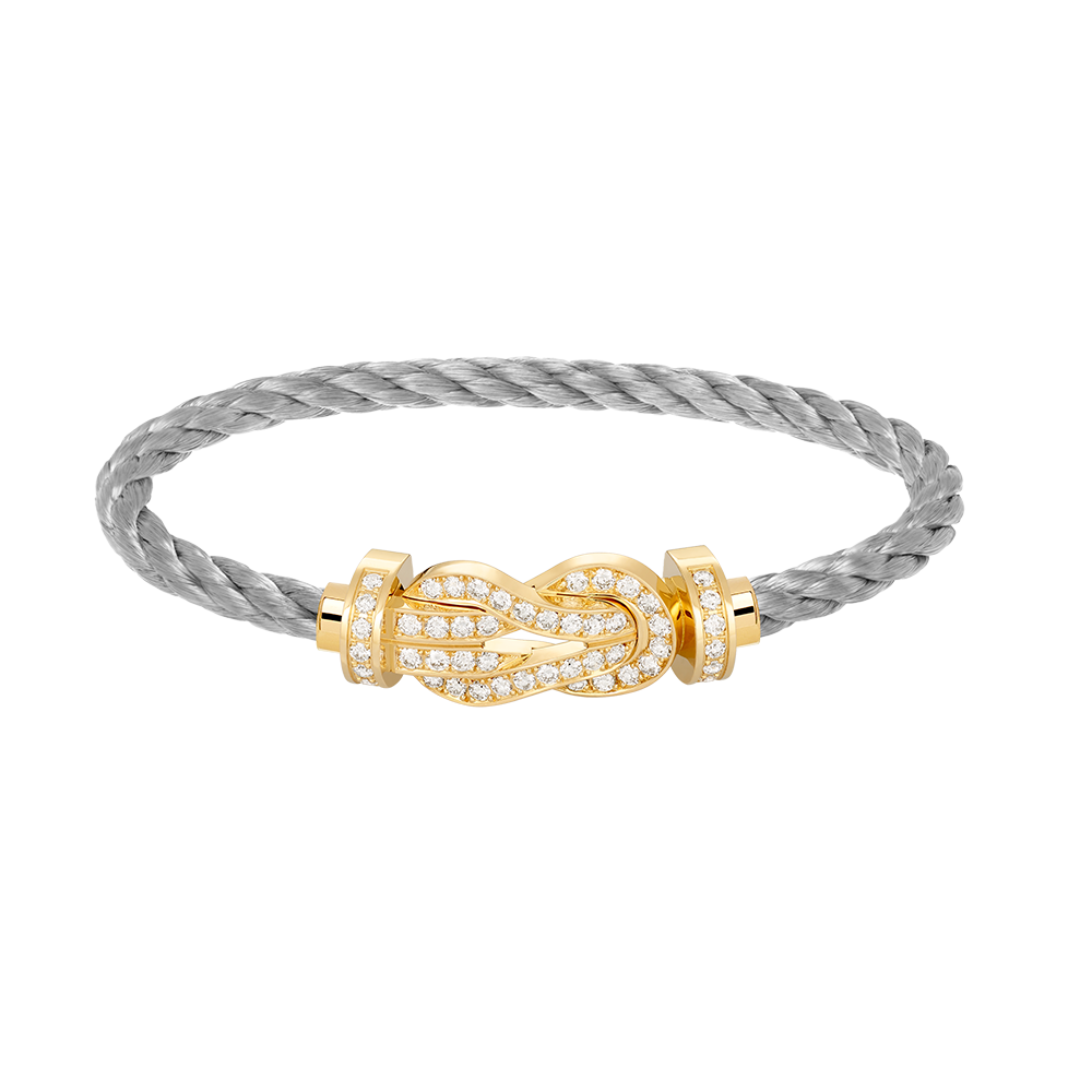 [Ornora Jewelry]CHANCE LARGE 8 FIGURE BUCKLE FULLDIAMOND BRACELET GOLD
