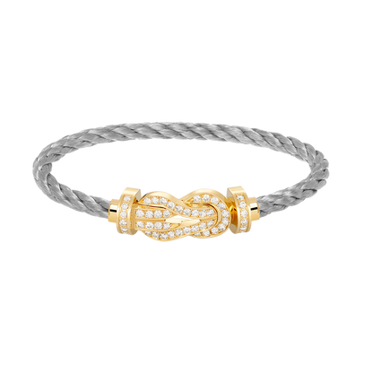 [Ornora Jewelry]CHANCE LARGE 8 FIGURE BUCKLE FULLDIAMOND BRACELET GOLD