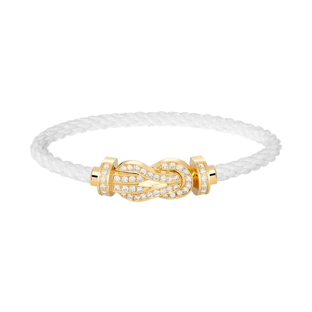 [Ornora Jewelry]CHANCE LARGE 8 FIGURE BUCKLE FULLDIAMOND BRACELET GOLD