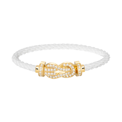 [Ornora Jewelry]CHANCE LARGE 8 FIGURE BUCKLE FULLDIAMOND BRACELET GOLD