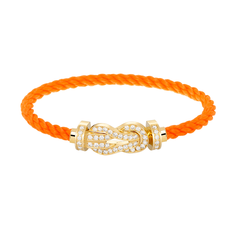 [Ornora Jewelry]CHANCE LARGE 8 FIGURE BUCKLE FULLDIAMOND BRACELET GOLD